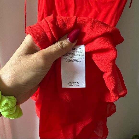 Reformation Juliette Dress in Tomato - Picture 7 of 8